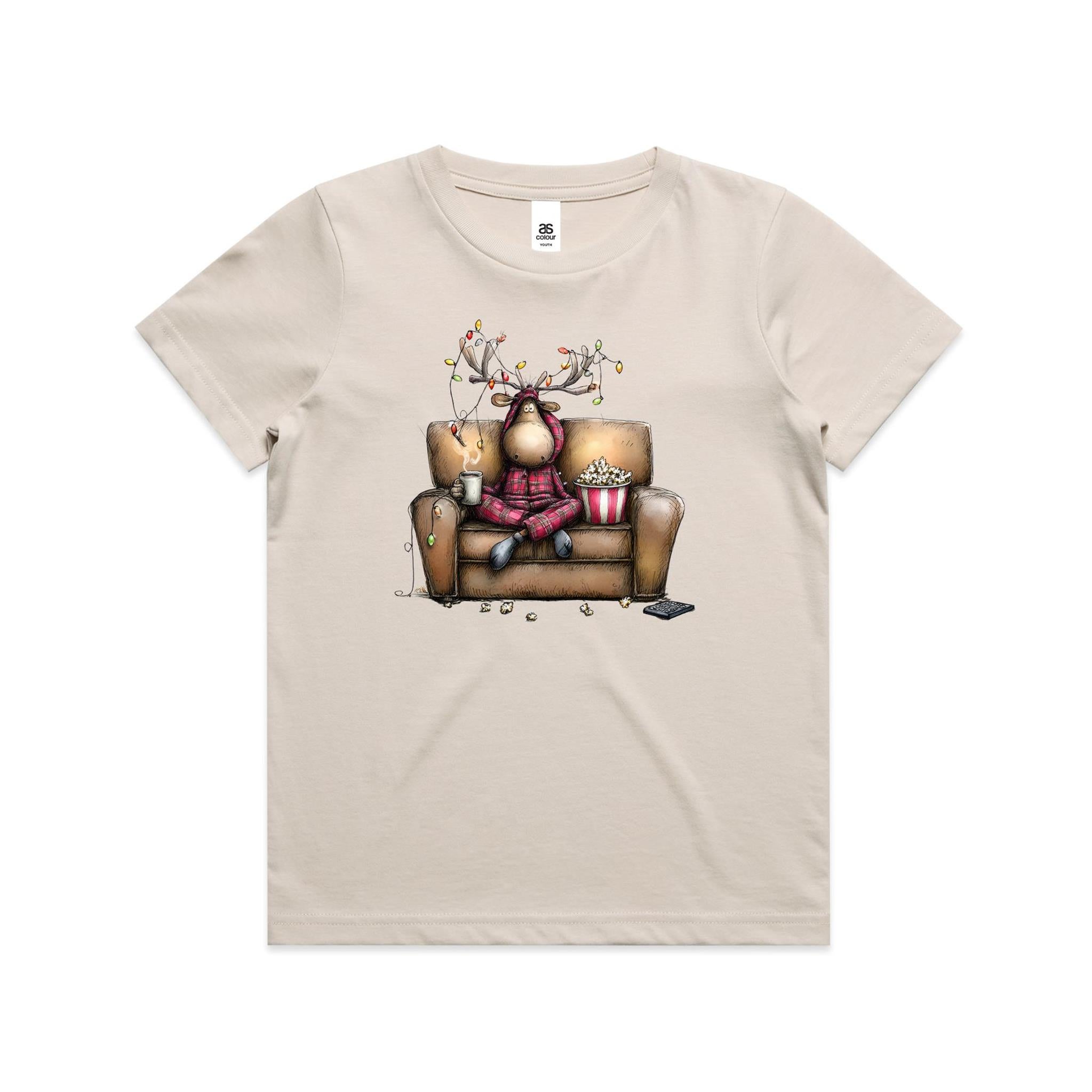 Reindeer, Christmas Movies Watching T-shirt - Kids T-shirt