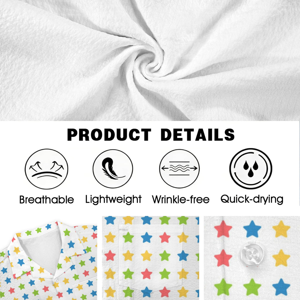 Stars Men's Crinkle Hawaiian Shirt
