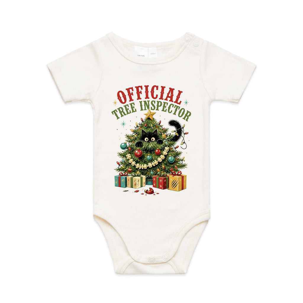 Official Tree Inspector Cat Baby Christmas Bodysuit