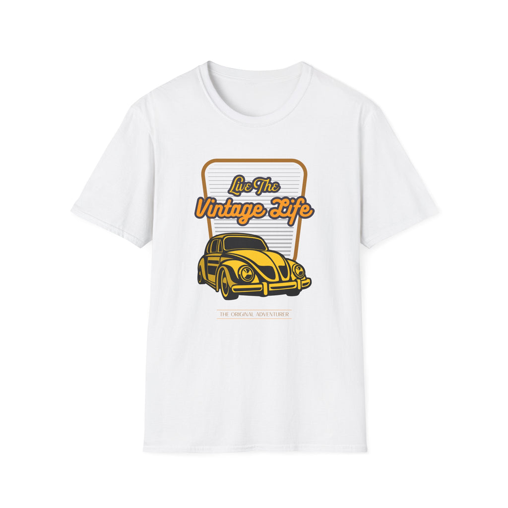 Live The Vintage Life, Car - Unisex Softstyle T-Shirt