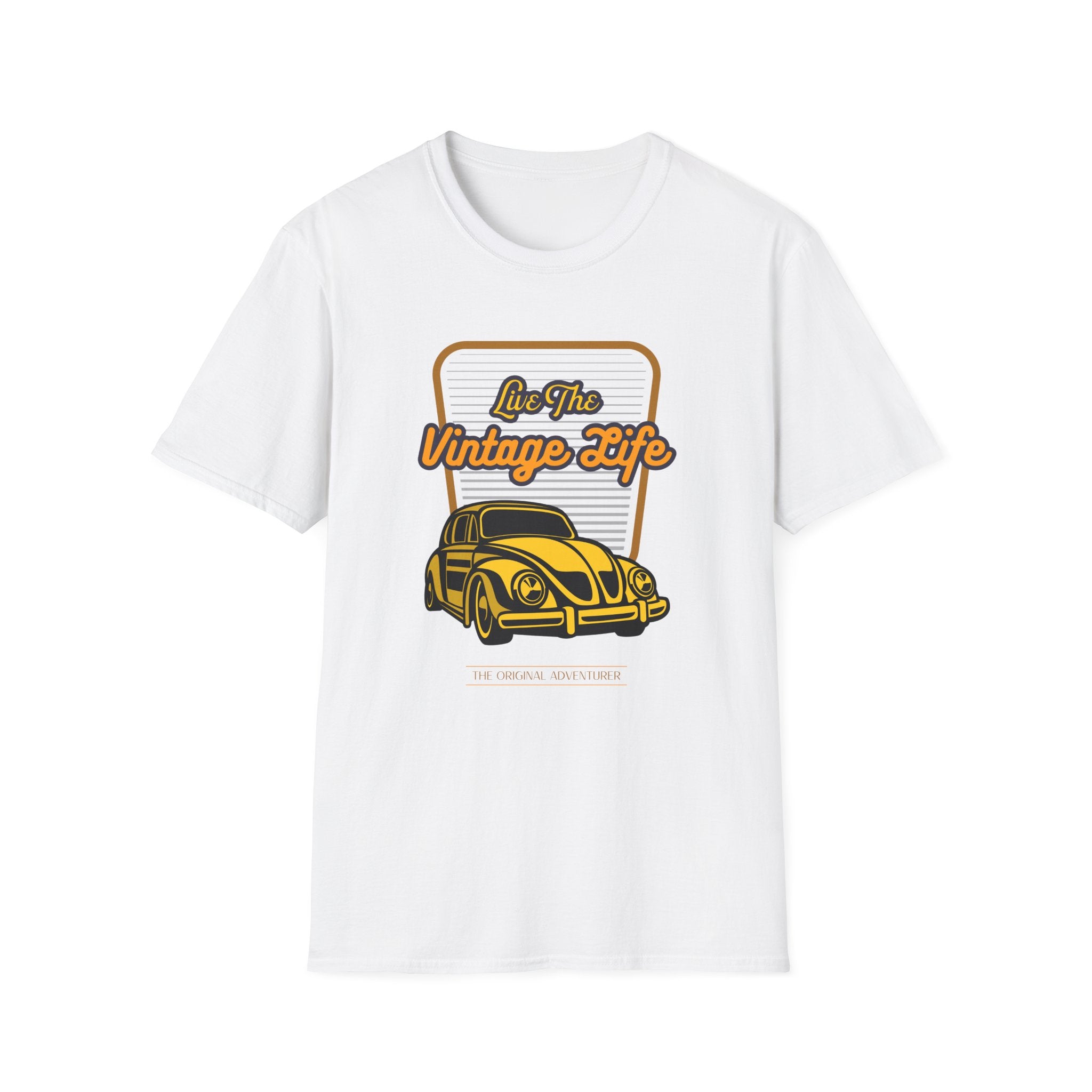 Live The Vintage Life, Car - Unisex Softstyle T-Shirt