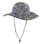 Groovy Alien And UFO Wide Brim Bucket Hat Wide Brim Bucket Hat Printed Offshore Sci Fi