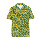 Happy Bananas Men's Short Sleeve Hawaiian Shirt Men's Hawaiian Shirt (New) Food Printed Offshore