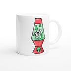 Alien Cow Lava Lamp - White 11oz Ceramic Mug White 11oz Mug animal Globally Fulfilled Retro Sci Fi