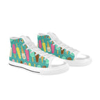 Ice Cream - Kids High Top Canvas Shoes