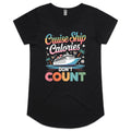 Cruise Ship Calories Don't Count Womens Cruise Scoop Neck T-shirt Black Womens Cruise Scoop Neck T-shirt Cruise Printed In Australia