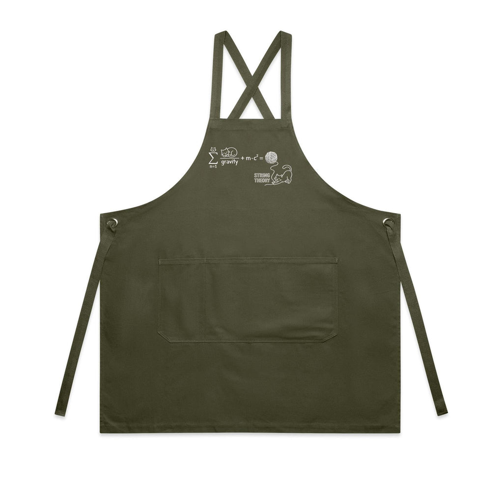Cat String Theory Physics AS Colour Carrie Apron Army One Size AS Colour Apron animal Printed In Australia Science