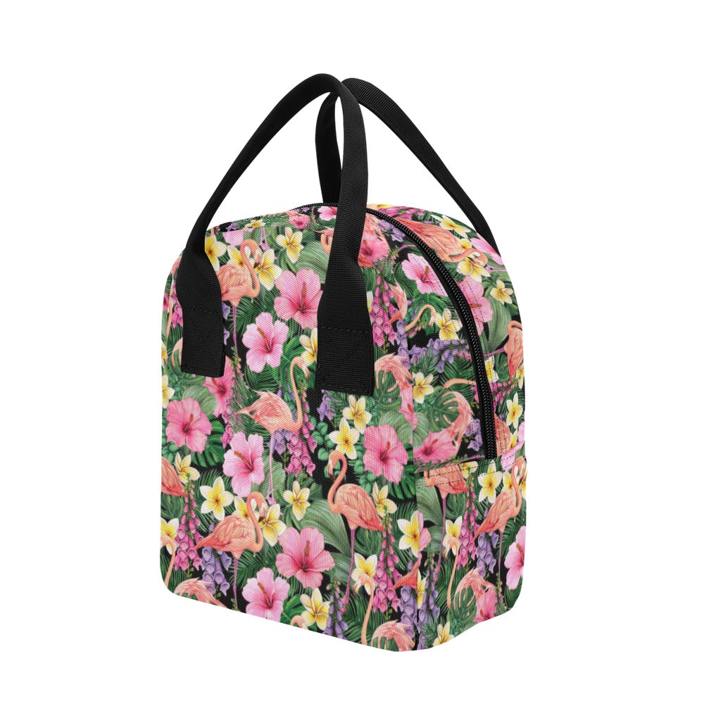 Flamingo Jungle - Zipper Lunch Bag Zipper Lunch Bag Printed Offshore
