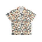 Diamond Cat Pattern - Junior Kids Hawaiian Shirt
