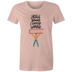 Read Books Change The World - Womens T-shirt Pale Pink Womens T-shirt Printed In Australia Reading