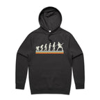 Guitar Player Evolution - Mens Hoodie Coal Mens Hoodie Music Printed In Australia