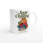 Just Chilling - White 11oz Ceramic Mug White 11oz Mug animal Globally Fulfilled