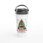 All Booked For Christmas White 15oz Stainless Steel Travel Mug Default Title Travel Mug
