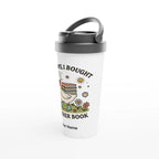 Personalised - Oops, I Bought Another Book - White 15oz Stainless Steel Travel Mug Personalised Travel Mug customise Globally Fulfilled personalise Reading