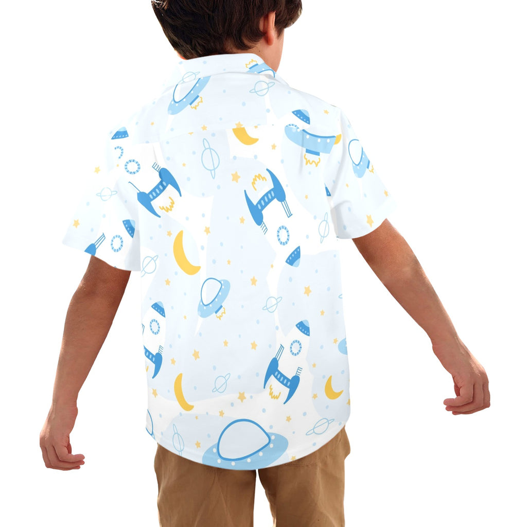 Spaceships And UFO's - Junior Kids Hawaiian Shirt