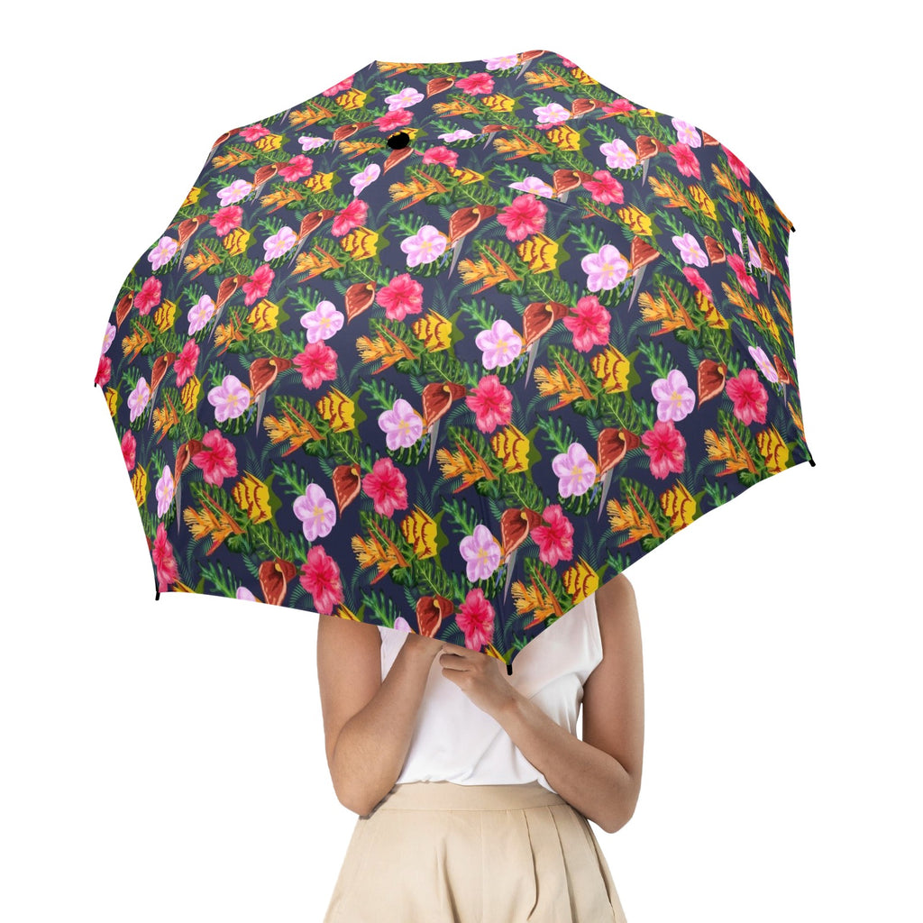 Tropical Floral Umbrella Umbrella Plants Printed Offshore
