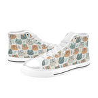Cute Cat Faces Women's High Top Canvas Shoes Womens Classic High Top Shoes animal Printed Offshore