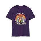Cute Fox and Animal Friends We're All In This Together Like Hostages Unisex T-Shirt Purple Unisex Adult T-shirt animal Globally Fulfilled