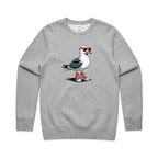 Seagull With Sunglasses And High Tops AS Colour Stencil Crew Sweatshirt