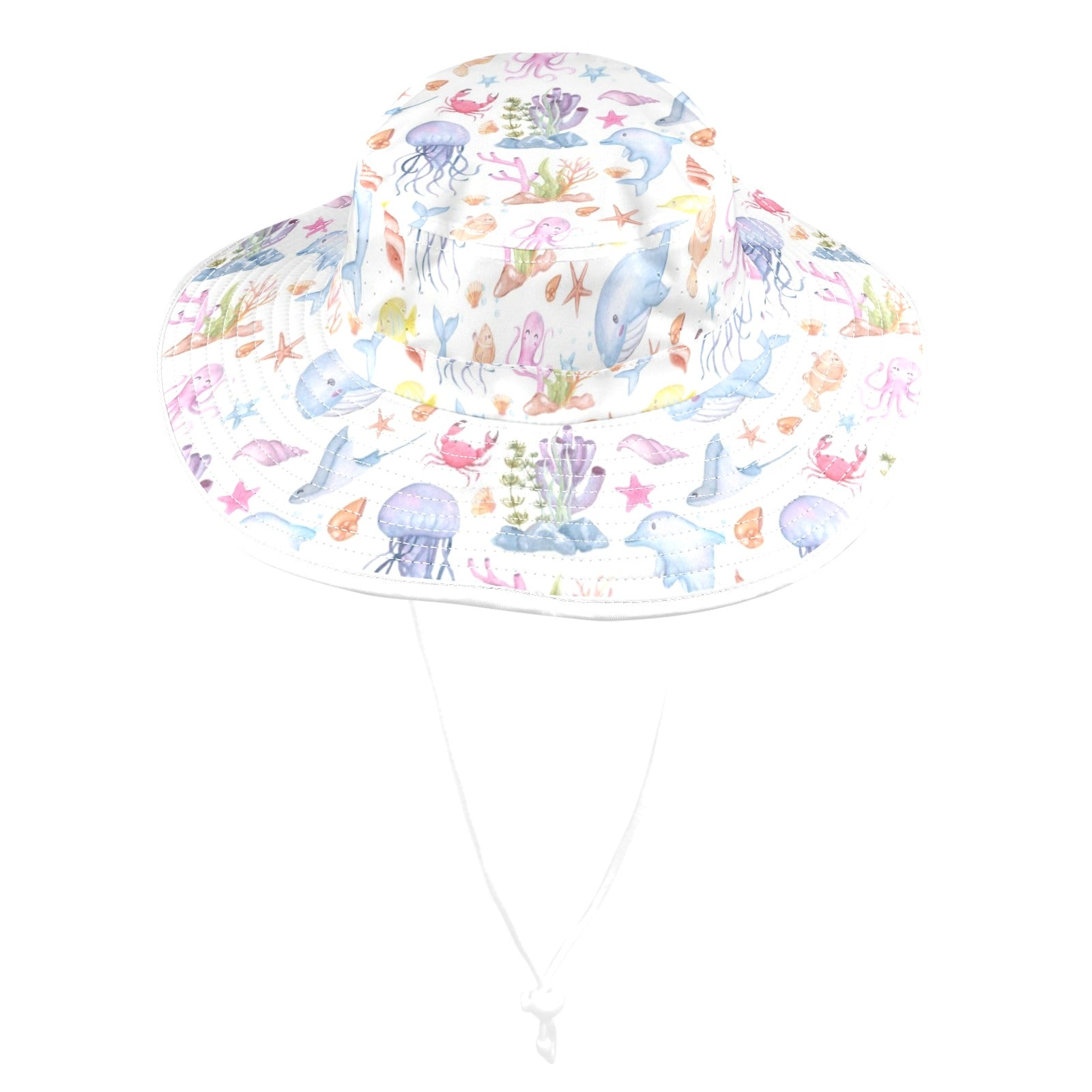 Under The Sea Wide Brim Bucket Hat Wide Brim Bucket Hat animal Ocean Printed Offshore