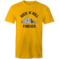Rock And Roll Forever Men's AS Colour T-Shirt Gold Mens T-shirt Music Printed In Australia