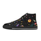 Space - Women's High Top Canvas Shoes