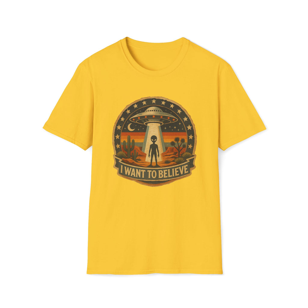 I Want To Believe UFO Alien Abduction Unisex T-Shirt Unisex Adult T-shirt Globally Fulfilled Sci Fi