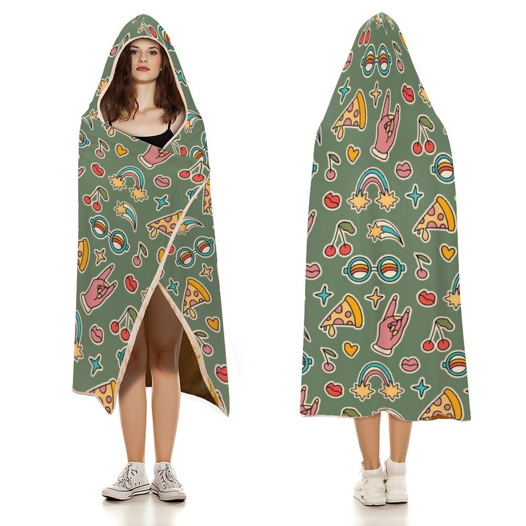 Groovy Retro Kids Hooded Blanket 100cm x 130cm
