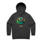 Alien Commute - Womens Hoodie Coal Womens Hoodie Printed In Australia Sci Fi