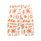 Orange Surf Men's Mid-Length Beach Shorts Men's Mid-Length Beach Shorts Printed Offshore Surf