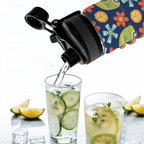 Hippy Caravan - Insulated Water Bottle with Dual-Use Lid (18oz) Insulated Water Bottle with Dual-Use Lid (18oz) Printed Offshore Retro