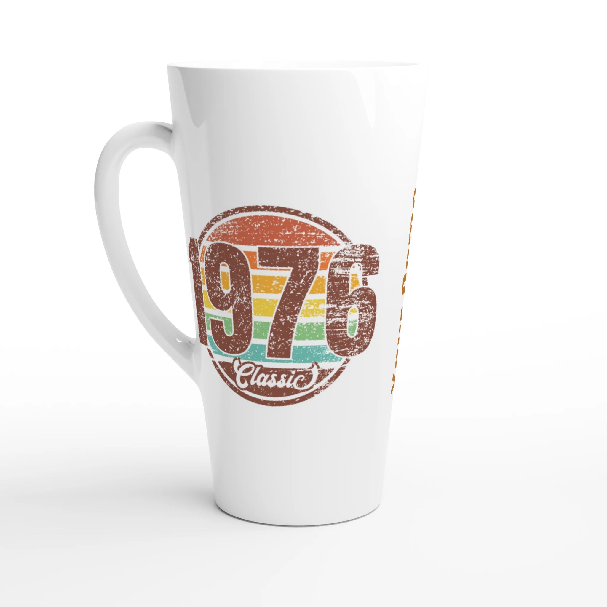 Personalised - 1976 Classic - White Latte 17oz Ceramic Mug Default Title Personalised Latte Mug Globally Fulfilled