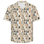 Lots Of Cats Men's Crinkle Hawaiian Shirt