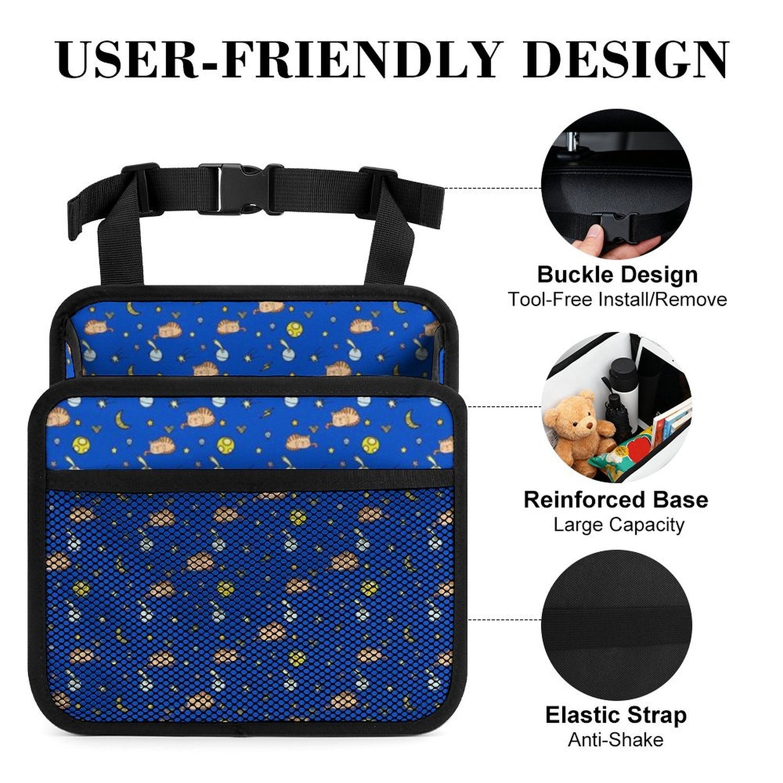 Cats In Space Car Seat Back Organiser Car Seat Back Organiser animal Printed Offshore Space