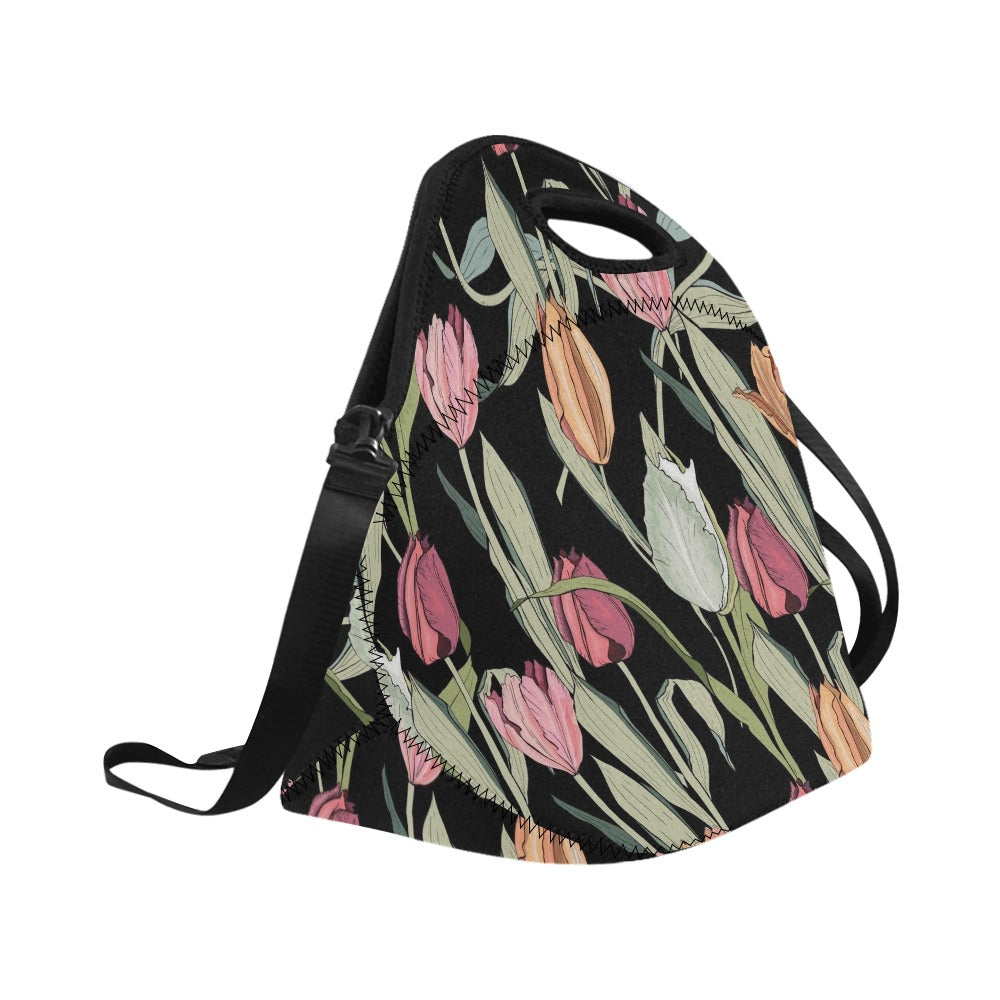 Tulips - Neoprene Lunch Bag Neoprene Lunch Bag Printed Offshore