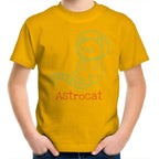 Astrocat, Cat Astronaut - Kids Youth T-Shirt Gold Kids Youth T-shirt animal Printed In Australia Space