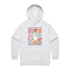 Sorry I'm Late, I Was Dilly Dallying - Womens Hoodie White Marle Womens Hoodie animal Printed In Australia