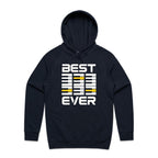 Best Dad Ever, Piano Keyboard - Mens Hoodie Navy Mens Hoodie Dad Music Printed In Australia
