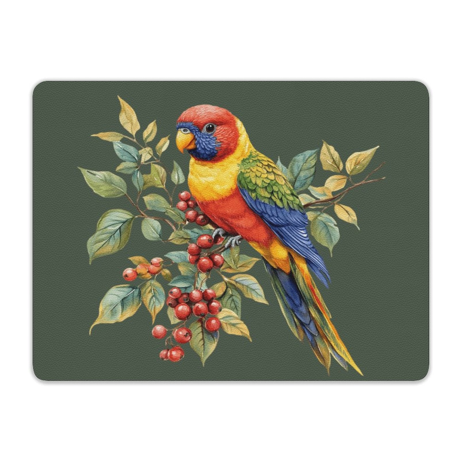 Lorikeet Leather Mouse Pad Leather Mouse Pad animal Printed Offshore