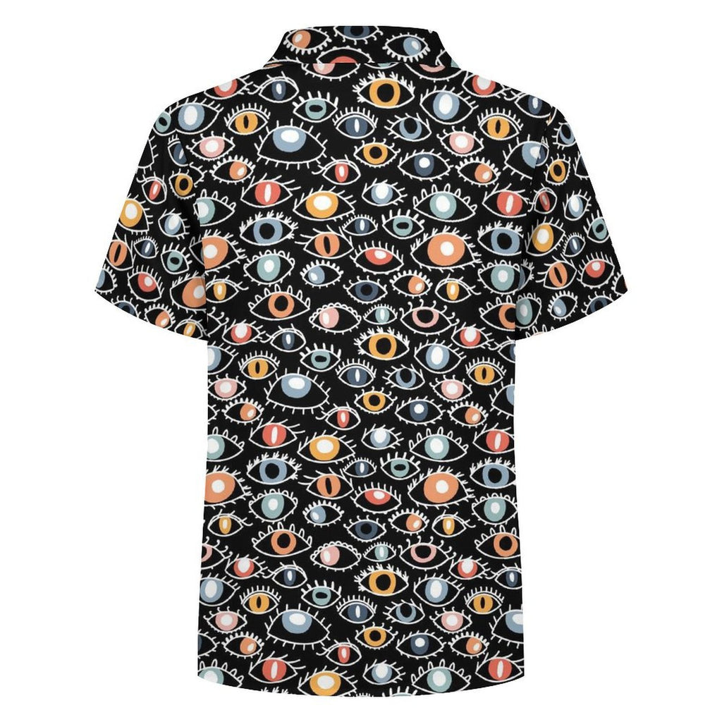 Eyes On Black Kids Youth Short Sleeve Button Up Shirt