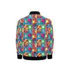 Comic Book Squares Kids Bomber Jacket