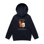 Bacon, You Are Truly Eggcellent - Kids Hoodie Navy Kids Hoodie Printed In Australia