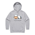 I'm Busy Counting Sheep - Womens Hoodie Grey Marle Womens Hoodie animal Printed In Australia