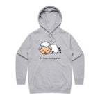 I'm Busy Counting Sheep - Womens Hoodie Grey Marle Womens Hoodie animal Printed In Australia