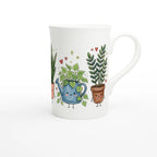 Plant Lover White 10oz Porcelain Slim Mug Porcelain Mug Globally Fulfilled Plants