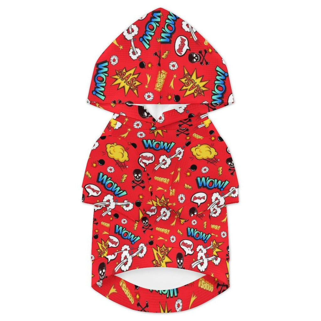 Comic Book Red Pet Hoodie (Small Size)