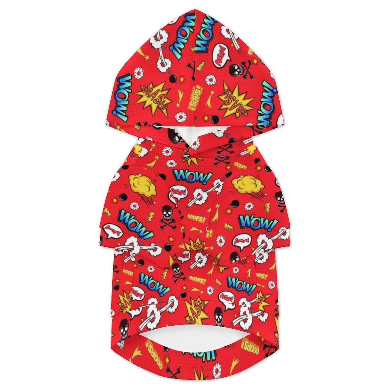 Comic Book Red Pet Hoodie (Small Size)