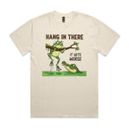 Hang In There, It Gets Worse AS Colour Heavy Faded Tee Unisex Faded ecru Heavy Faded T-shirt animal Printed In Australia