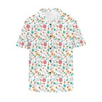 Ukulele Men's Short Sleeve Hawaiian Shirt Men's Hawaiian Shirt (New) Music Printed Offshore