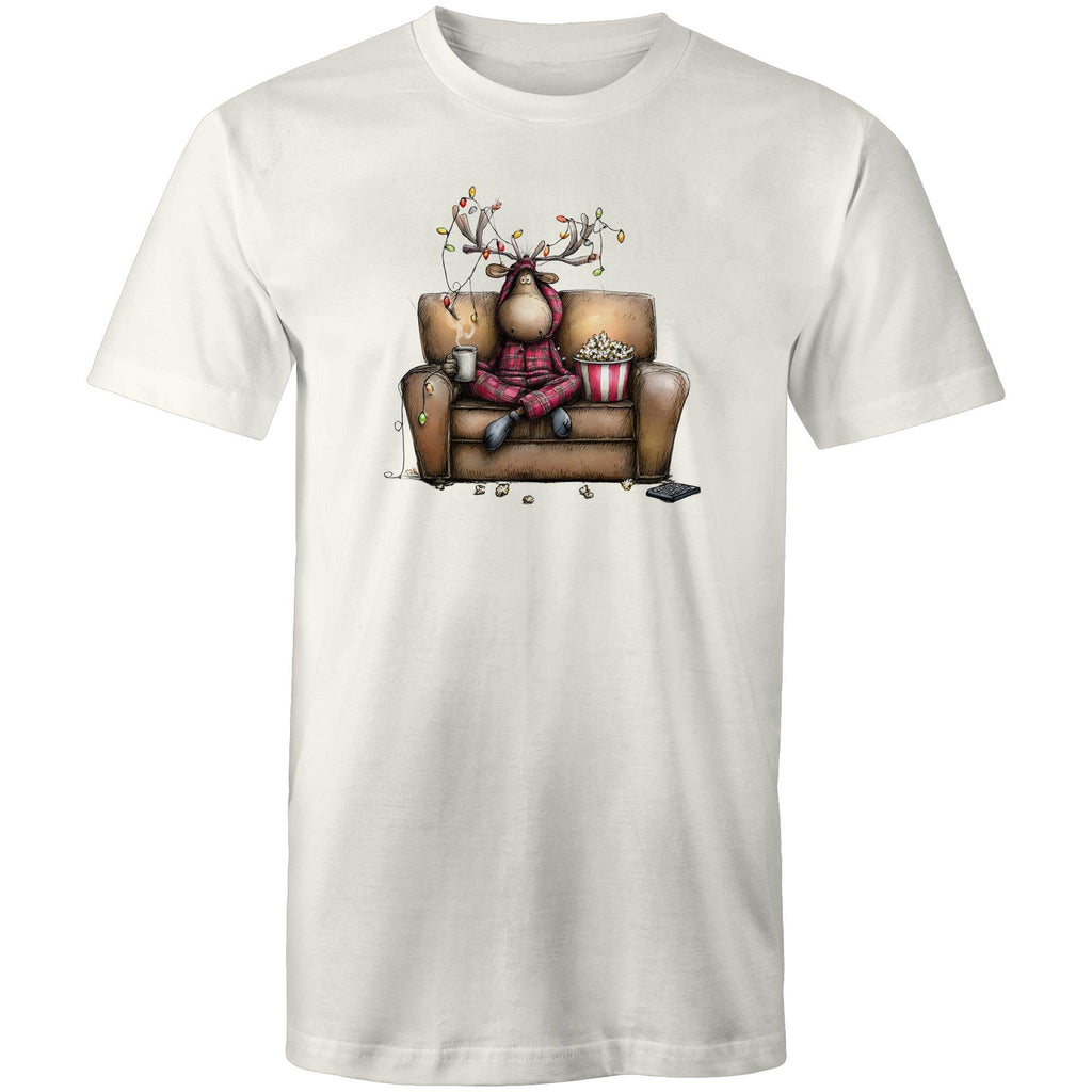 Reindeer, Christmas Movies Watching T-shirt - Mens T-Shirt